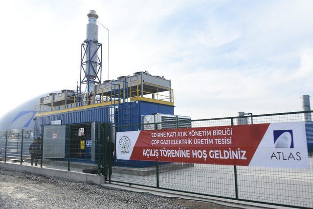 Edirne'de çöpten elektrik üretilmeye başlandı