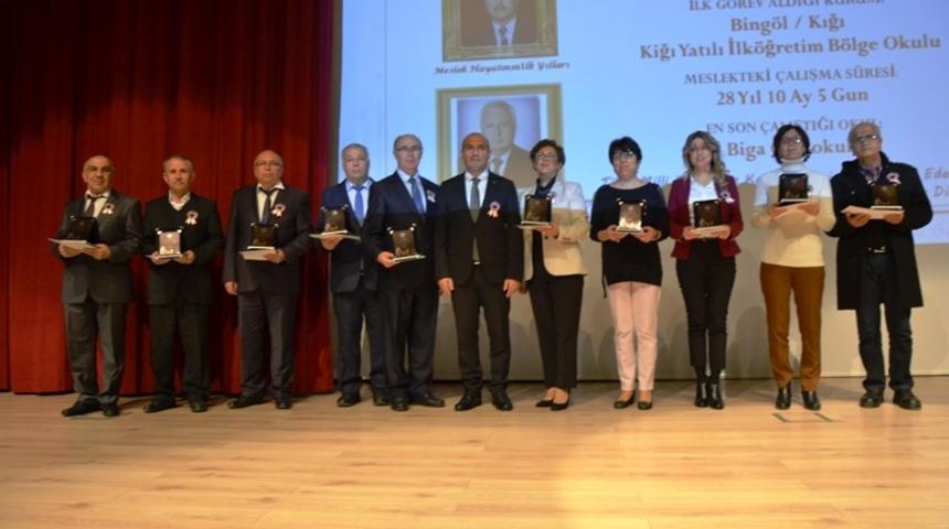 Biga&rsquo;da &Ouml;ğretmenler G&uuml;n&uuml; kutlandı