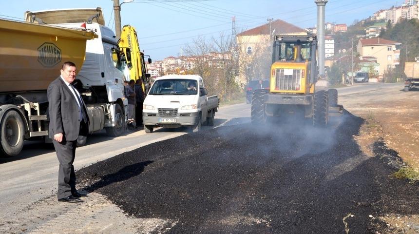 Mollabey Yolu asfaltlanıyor