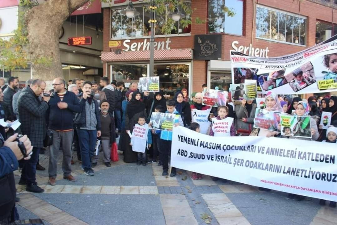 Malatyalı anneler, Yemen&rsquo;deki zulm&uuml; protesto etti