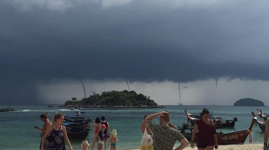 Çok nadir oluyor! Dört hortum aynı anda