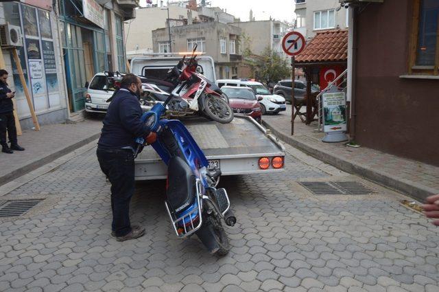 Erdek’te motosikletler denetlendi