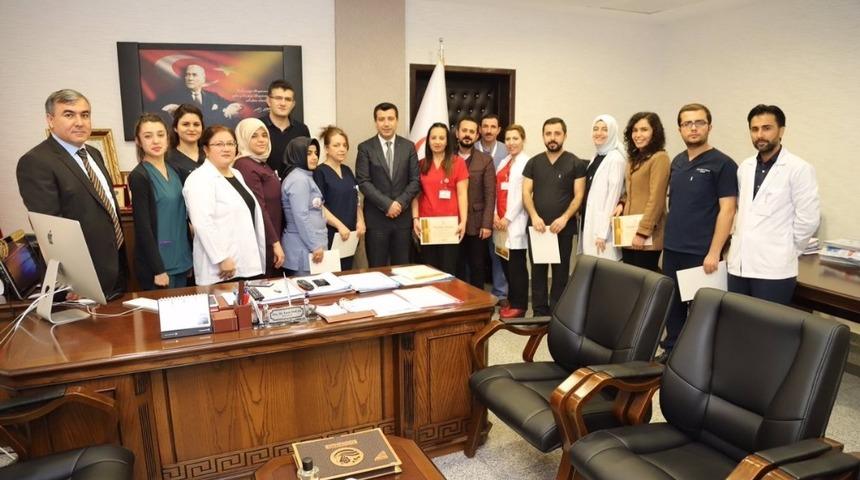 Sağlık personellerine başarı belgesi