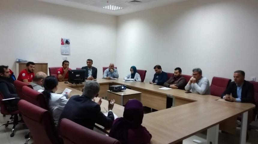 Hastanede masa başı tatbikatı yapıldı