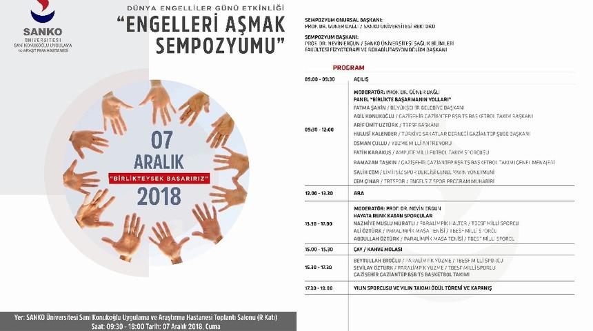 SANKO &Uuml;niversitesi&rsquo;nde D&uuml;nya Engelliler G&uuml;n&uuml; etkinliği