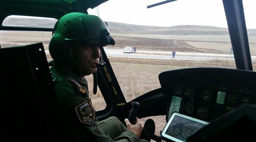 Jandarmanın havadan trafik denetimleri sünüyor