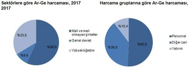 Ar-Ge harcamaları 2017 yılında yıllık yüzde 21.2 arttı 