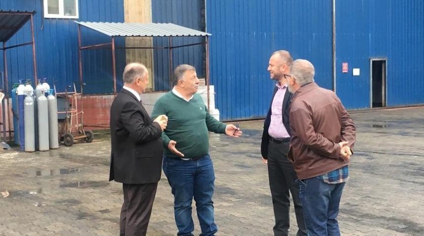 Kaymakam &Ccedil;orumluoğlu ve TSO Başkanı Keleş tersaneleri inceledi