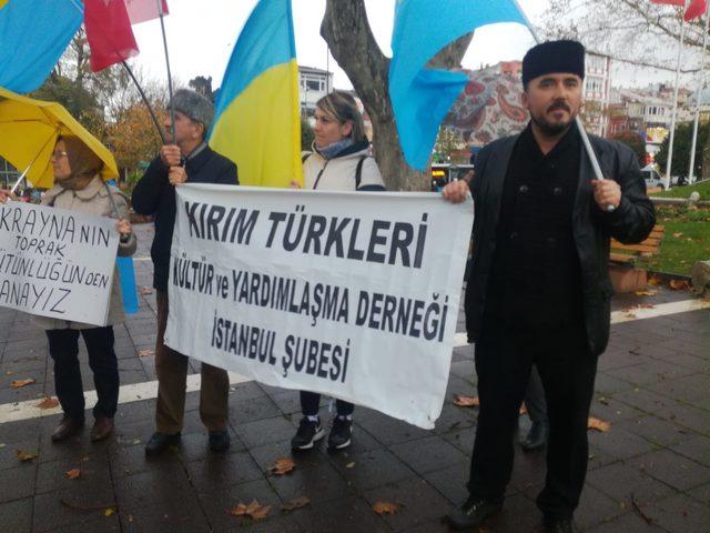 Kırım Türkleri'nden Rusya protestosu