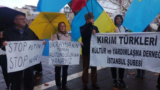 Kırım Türkleri'nden Rusya protestosu