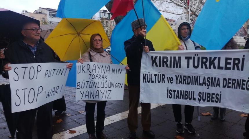 Kırım Türkleri'nden Rusya protestosu