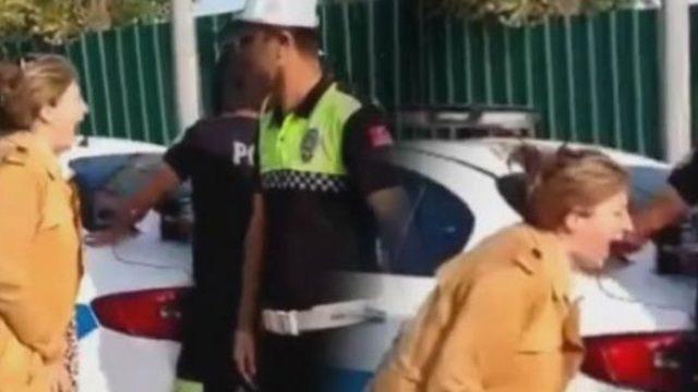 Fatih'te polis ceza kesince çığlık atan kadın sürücünün akademisyen olduğu ortaya çıktı!