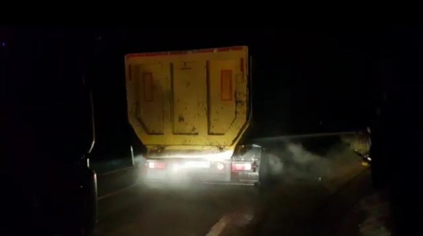 Isınan fren balataları yangına neden oldu