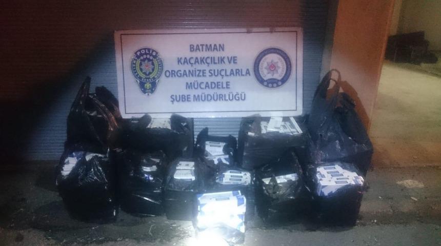 Batman&rsquo;da 6 bin paket ka&ccedil;ak sigara ele ge&ccedil;irildi