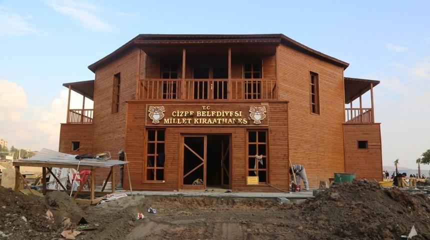 Cizre&rsquo;de inşa edilen &ldquo;Millet Kıraathanesi&rdquo; tamamlanma aşamasına geldi