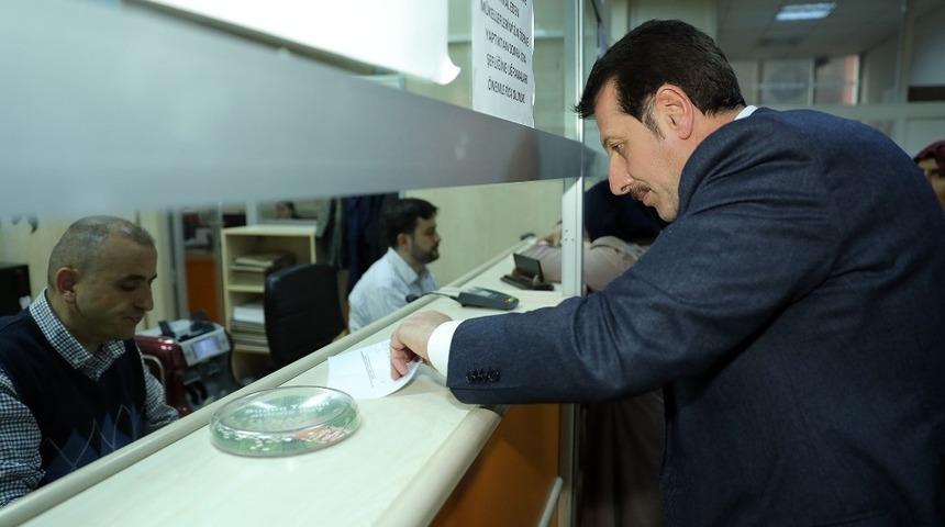 Başkan Tok vergisini &ouml;dedi