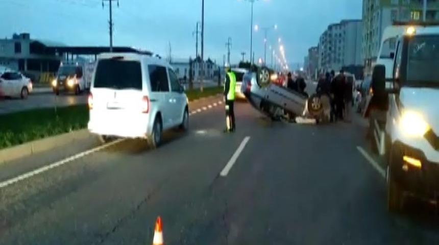 Batman&rsquo;da otomobilin ters d&ouml;nd&uuml;ğ&uuml; kazada 1 kişi yaralandı