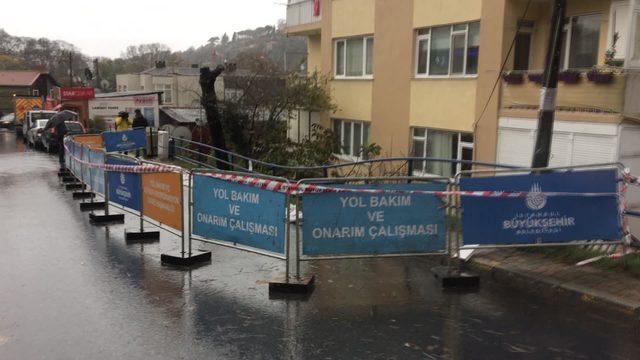 (ek bilgi ve görüntülerle) Sarıyer'de istinat duvarı çöktü; bir ev hasar gördü 