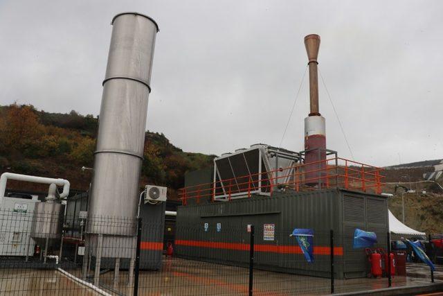 Çöp gazı elektrik üretim santrali açıldı