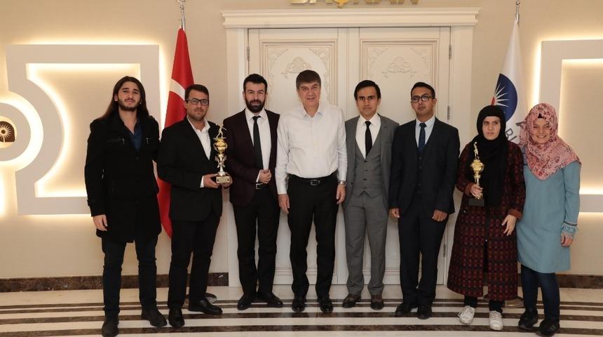 Türel, görme engelli sporcuları ağırladı