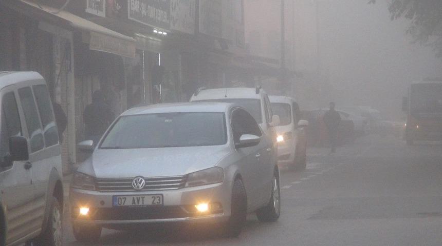 İslahiye&rsquo;de sis etkili oldu
