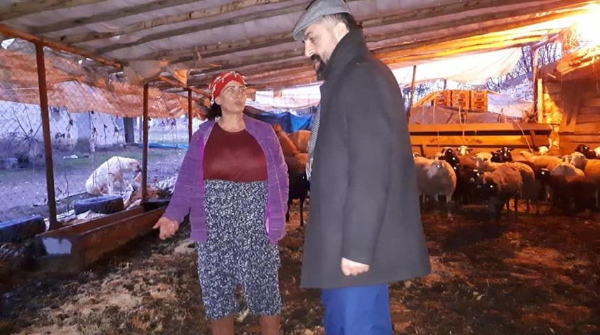 Arguvan’da örnek kadın yetiştiriciye ziyaret