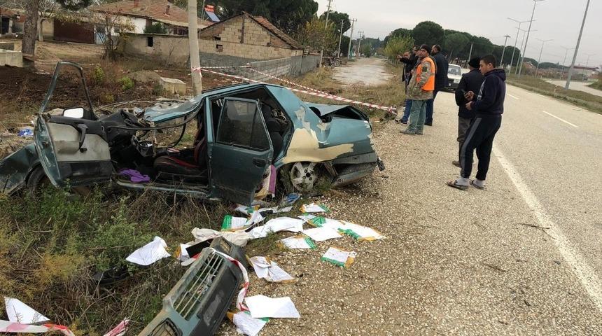Alaşehir&rsquo;de trafik kazası: 1 &ouml;l&uuml;