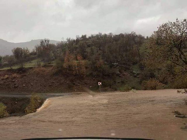 Şemdinli-Derecik yolunda dereler taştı