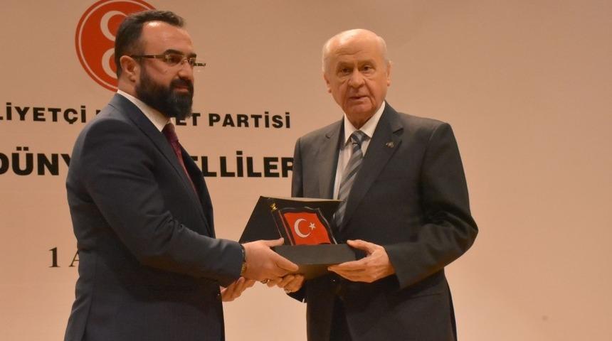 Nazillili engelliler MHP Lideri Bah&ccedil;eli&rsquo;nin konuğu oldu