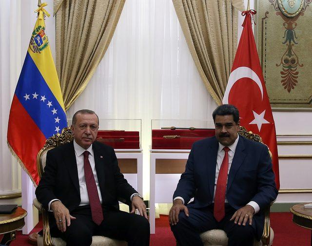 Cumhurbaşkanı Erdoğan, Venezuela Devlet Başkanı Maduro ile görüştü