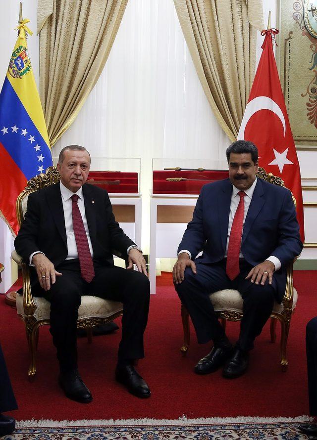 Cumhurbaşkanı Erdoğan, Venezuela Devlet Başkanı Maduro ile görüştü