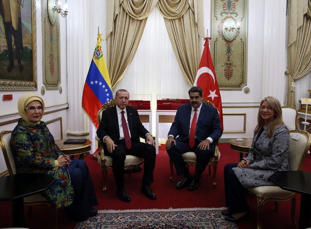 Cumhurbaşkanı Erdoğan, Venezuela Devlet Başkanı Maduro ile görüştü