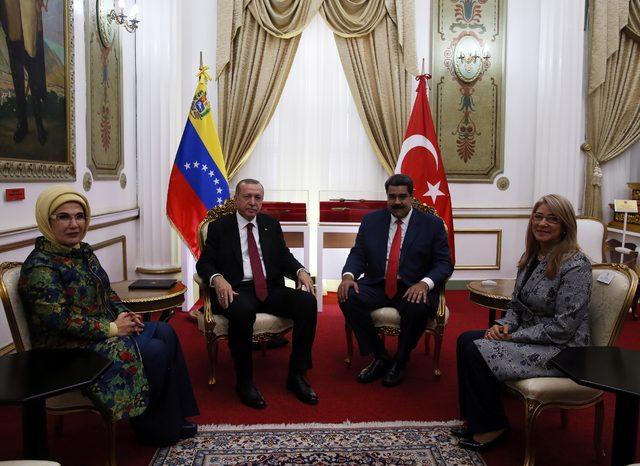 Cumhurbaşkanı Erdoğan, Venezuela Devlet Başkanı Maduro ile görüştü