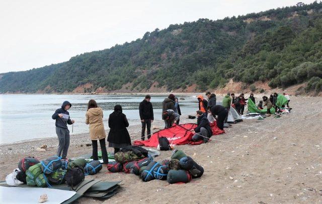 Trakya Üniversitesi öğrencilerinden Saros kampı