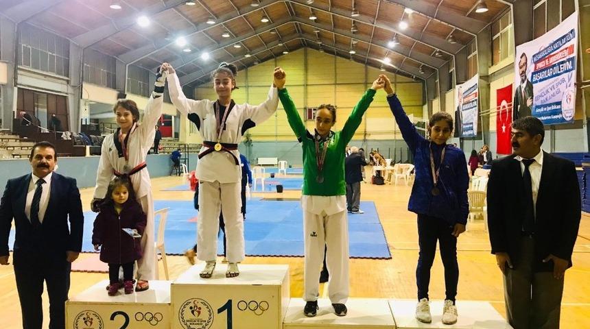 Aliağalı miniklerin tekvando da altın madalya başarısı