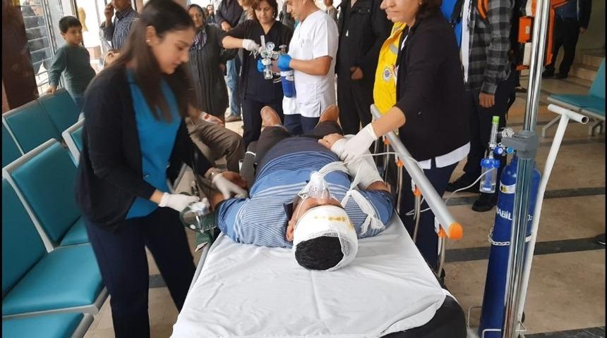 Kumluca Devlet Hastanesi&rsquo;nde yangın tatbikatı