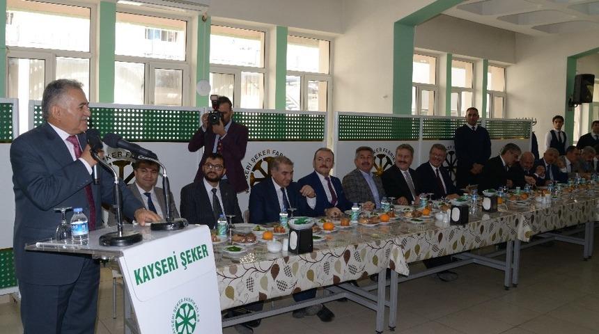 B&uuml;y&uuml;kkılı&ccedil; Kayseri Şeker &ccedil;alışanları ile &ouml;ğle yemeğinde buluştu