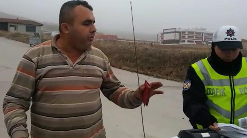 Cezaya itiraz etti! Polis öyle bir karşılık verdi ki özür diledi