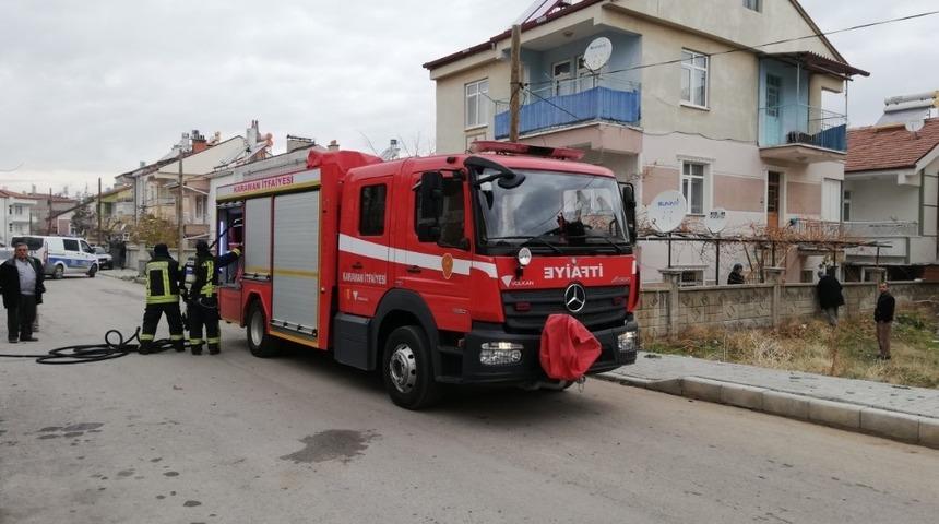 Karaman’da kömürlük yangını korkuttu