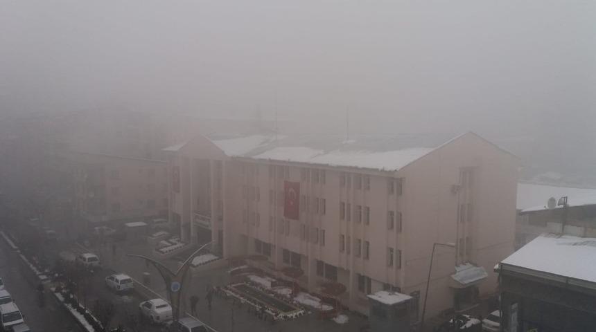 Hakkari&rsquo;de yoğun sis