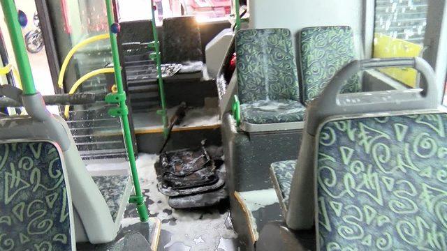 Başakşehir'de seyir halindeki İETT otobüsünde yangın