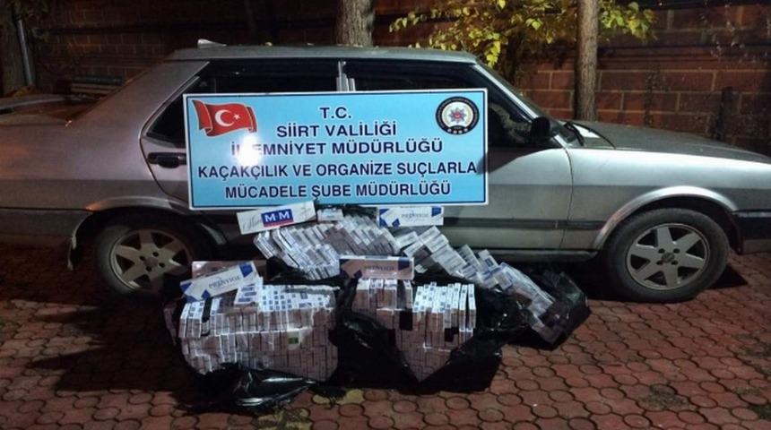 Siirt&rsquo;te 3 bin paket ka&ccedil;ak sigara ele ge&ccedil;irildi