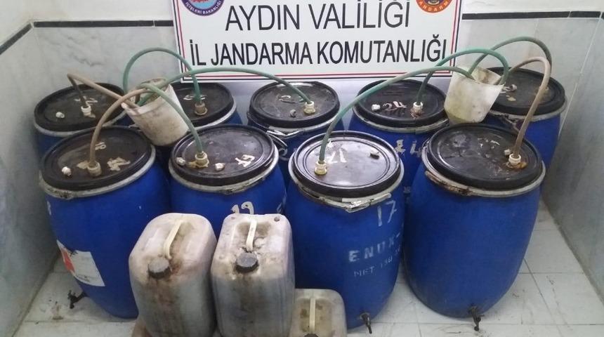 Aydın’da 1174 litre kaçak içki ele geçirildi