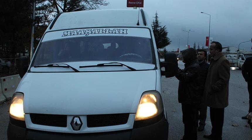 Sungurlu&rsquo;da servis ara&ccedil;ları denetlendi