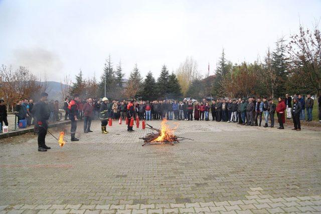 SDÜ’de yangın tatbikatı