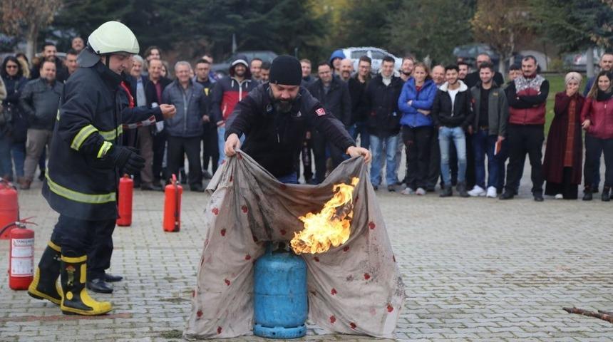 SD&Uuml;&rsquo;de yangın tatbikatı