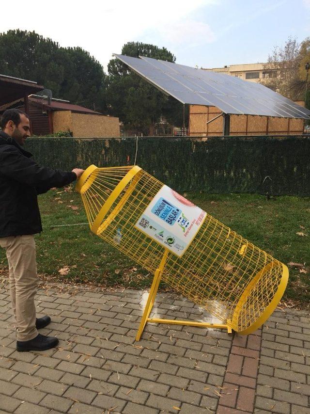 Gursu’da pet şişe kafesleri oluşturuldu