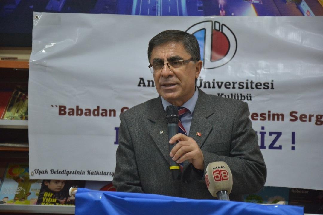 Babadan &ccedil;ocuklara karma resim sergisi a&ccedil;ıldı