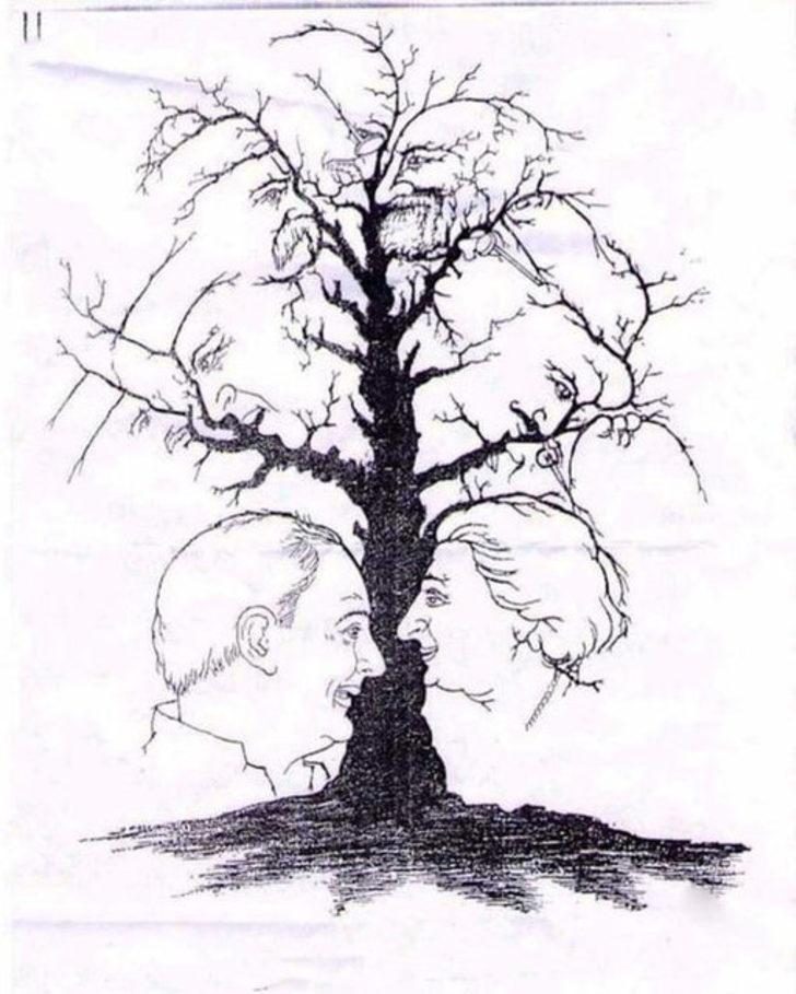 Ağaçta kaç yüz var? Görebildiniz mi? G3