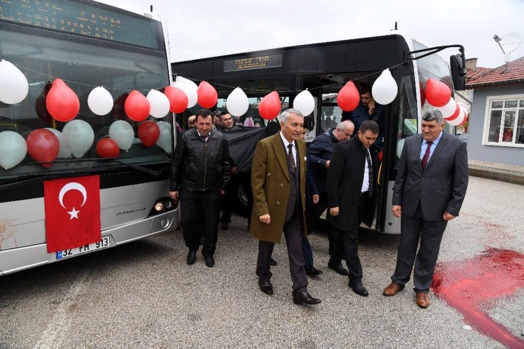 Isparta&rsquo;ya yeni otob&uuml;s hattı ve k&ouml;r&uuml;kl&uuml; otob&uuml;s kazandırıldı